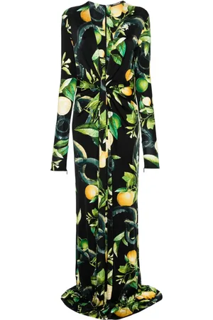 Roberto Cavalli Kjole med citrontryk