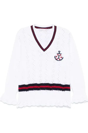 PATACHOU Sweater med ankerbroderi