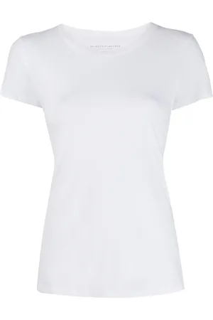 Majestic T-shirt med rund hals og smal pasform