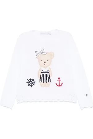 PATACHOU Sweater med bamse-intarsia