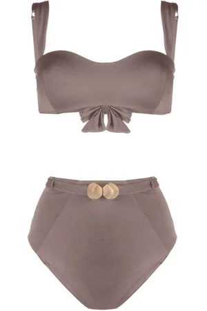 Noire Swimwear Bandeau-bikinisæt med søskal