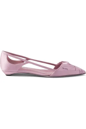 Prada Ballerinaer med satin-finish og udskæringsdetalje