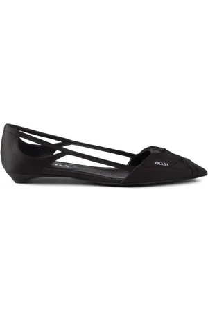 Prada Ballerinaer med satin-finish og udskæringsdetalje