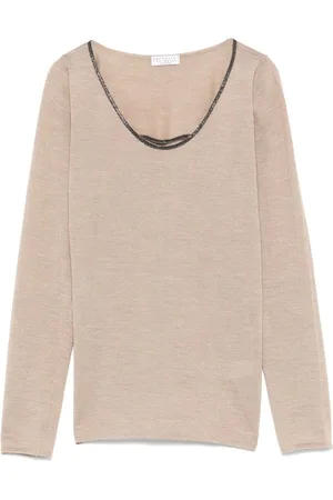 Brunello Cucinelli Top med perledetalje