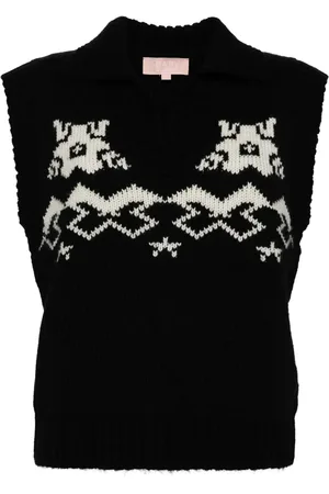 BAPY Intarsia-strikket vest