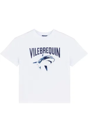 Vilebrequin T-shirt i økologisk bomuld med Puffer-tryk