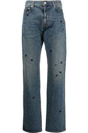 UNDERCOVER Jeans med lige ben og broderi