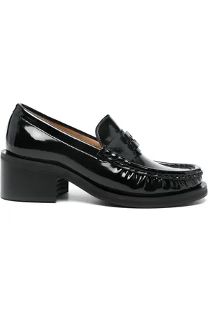 Ganni 55 mm loafers med lakeret finish