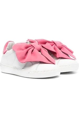 MONNALISA Sneakers i læder med oversize sløjfe