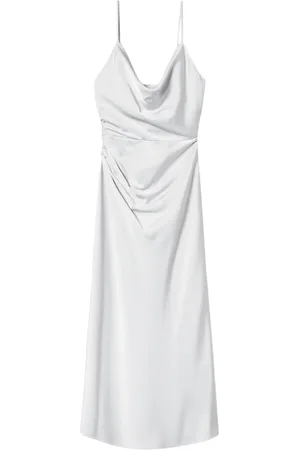 Twin-Set Midi kjole med vævet satin