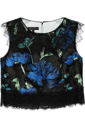 SHIATZY CHEN Libre Collection top med blomsterbroderi