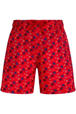 Vilebrequin Badeshorts med Ronde Des Tortues Rainbow-tryk