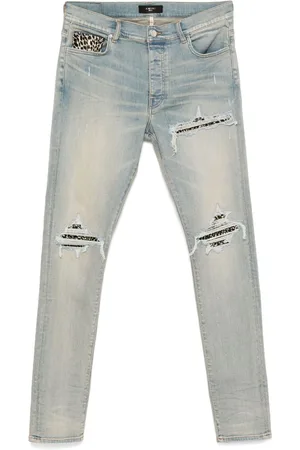 AMIRI Jeans med leoparddetalje