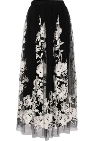 Elie saab Mellemlang broderet nederdel