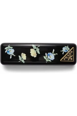 Prada Hårspænde med blomstret tryk