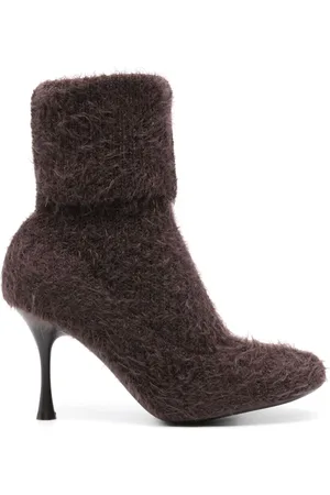 Gianvito Rossi 85 mm ankelstøvler i strik