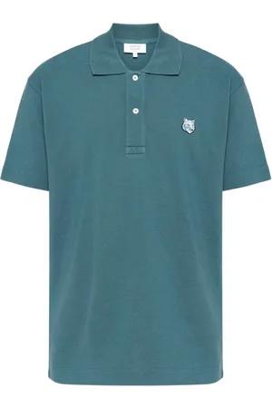 Maison Kitsuné Polo med rævehoved-mærke