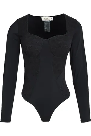 AMIR SLAMA Bodysuit med blondepaneler