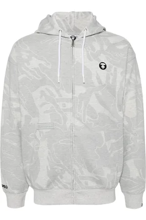 A Bathing Ape Jakke med hætte og Moonface-logo