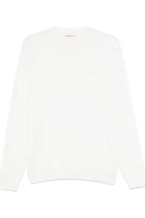 Mordecai Intarsiastrikket sweater med logo