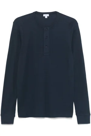 Sunspel Waffle Henley-T-shirt