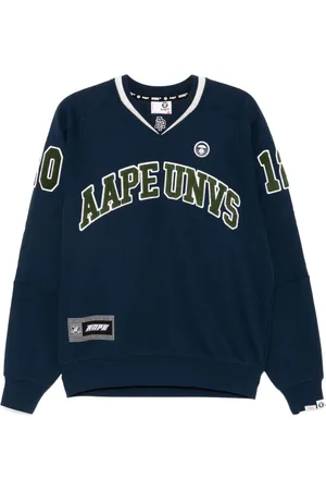 A Bathing Ape Sweatshirt med V-hals og logomærke