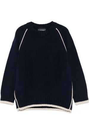 Emporio Armani Sweater med kontrastkant
