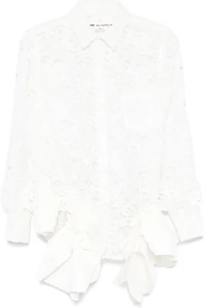 Comme des Garçons Skjorte med guipureblonde