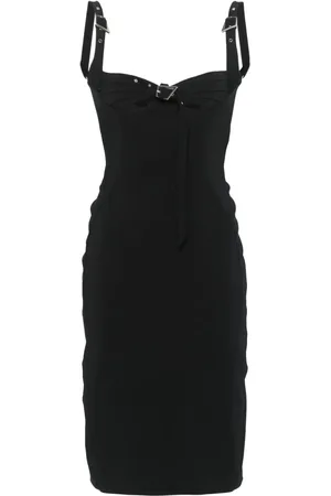 MUGLER Mellemlang bustier-kjole med spænde