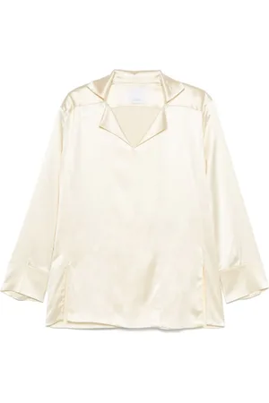 BEVZA Bluse med opretstående krave