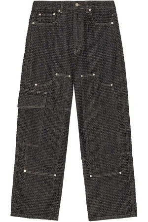 Ganni Plyssede jeans med brede ben