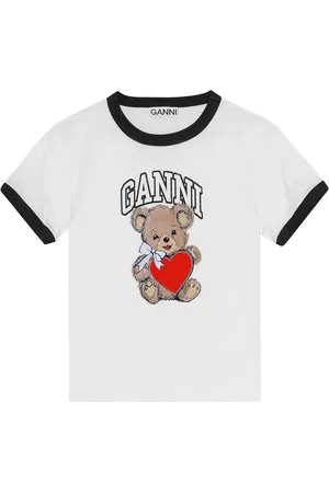 Ganni T-shirt med logotryk