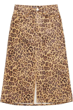 Bimba y Lola Nederdel med leopardtryk og A-snit