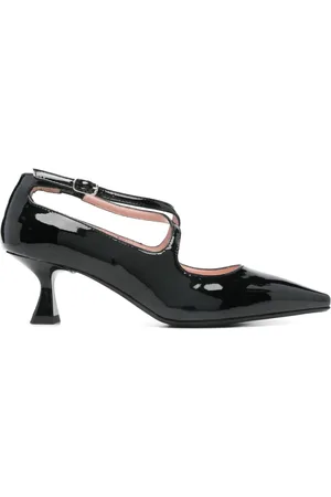 ANNA F. 60mm pumps i lakeret læder med hæl