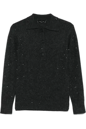Fabiana Filippi Polo-sweater med pailletudsmykning