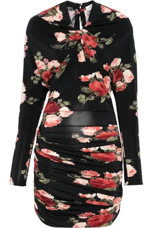 MAGDA BUTRYM Draperet mini kjole med blomstertryk