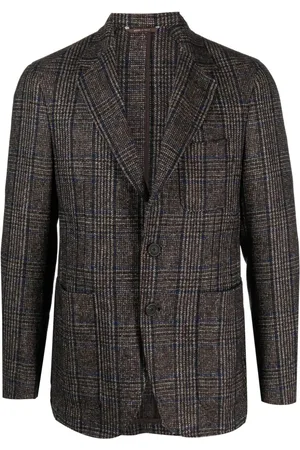 CANALI Enkeltradet blazer med skotsktern