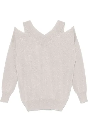 D.EXTERIOR Sweater med cold shoulder-detalje
