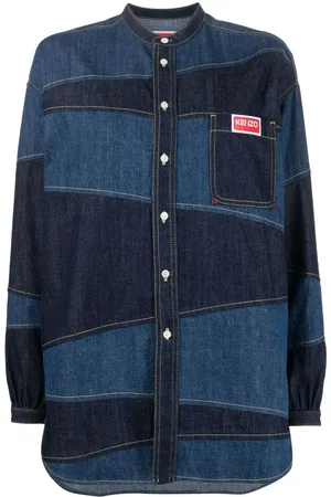 Kenzo Paris denimskjorte med patchwork