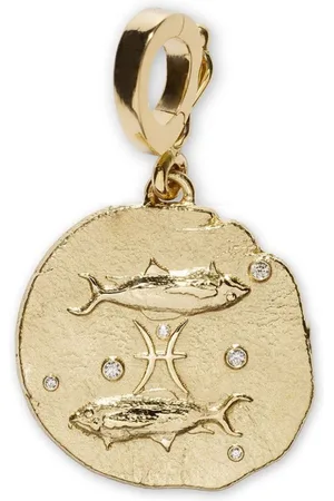 Azlee Lille Of The Stars Pisces-vedhæng i 18 karat guld