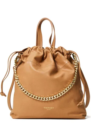 Twin-Set Bucket-taske med logotryk