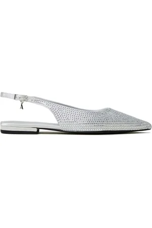 Twin-Set Rhinsten-udsmykket slingback-balletsko