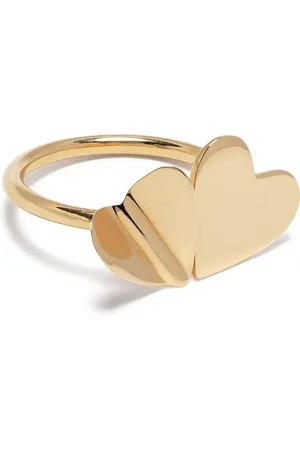 Cadar Double Folded hjerte-ring i 18 karat guld