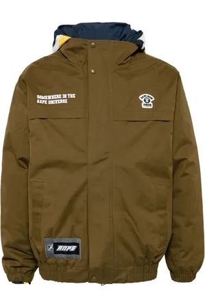 A Bathing Ape Jakke med logo-applikation og hætte
