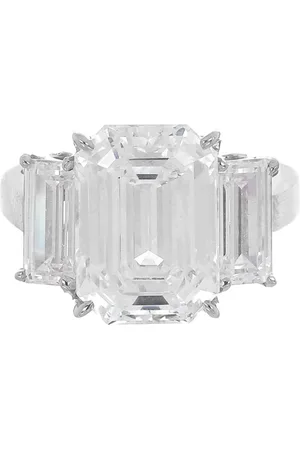 FANTASIA BY DESERIO Kubisk zirkonia ring i 14 karat hvidguld