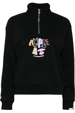 A Bathing Ape Sweatshirt med kort lynlås og logotryk