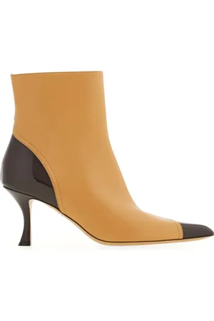 Salvatore Ferragamo 70 mm læder-ankelstøvler