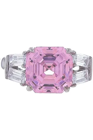 FANTASIA BY DESERIO Ring i 14 karat hvidguld med simuleret diamant