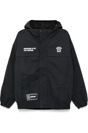 A Bathing Ape Jakke med logo-applikation og hætte