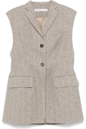 Mark Kenly Domino Tan Vest med hakrevers